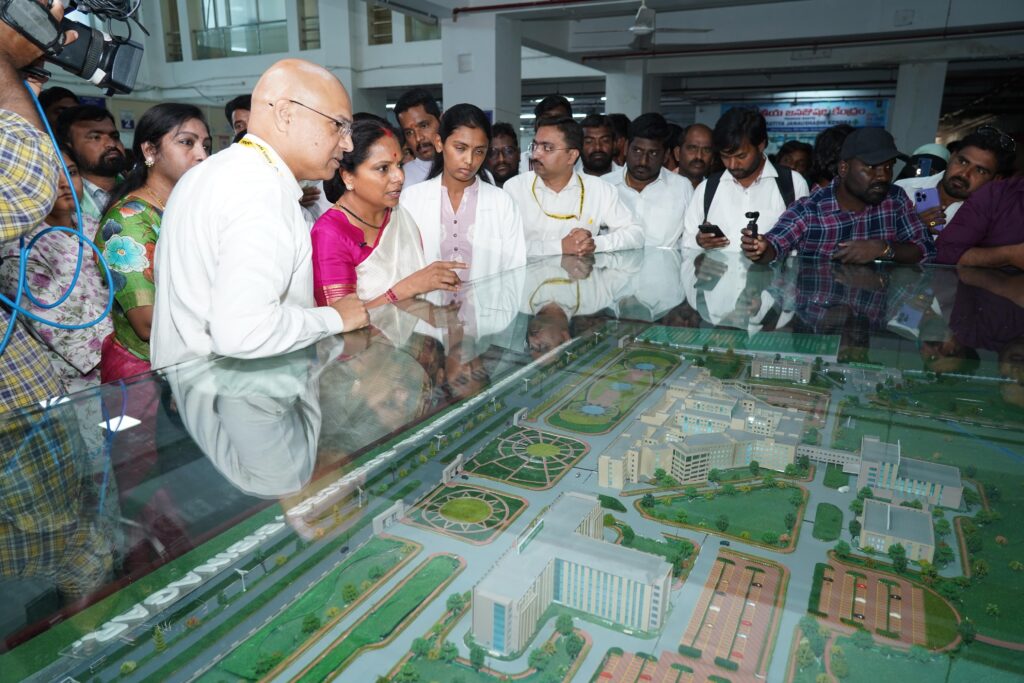 Kalvakuntla Kavitha visits AIIMS Bibinagar hospital