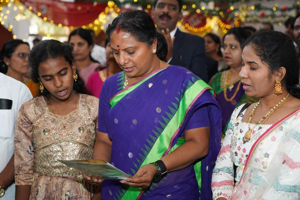 Christmas celebrations attended by Kalvakuntla Kavitha in Hyderabad