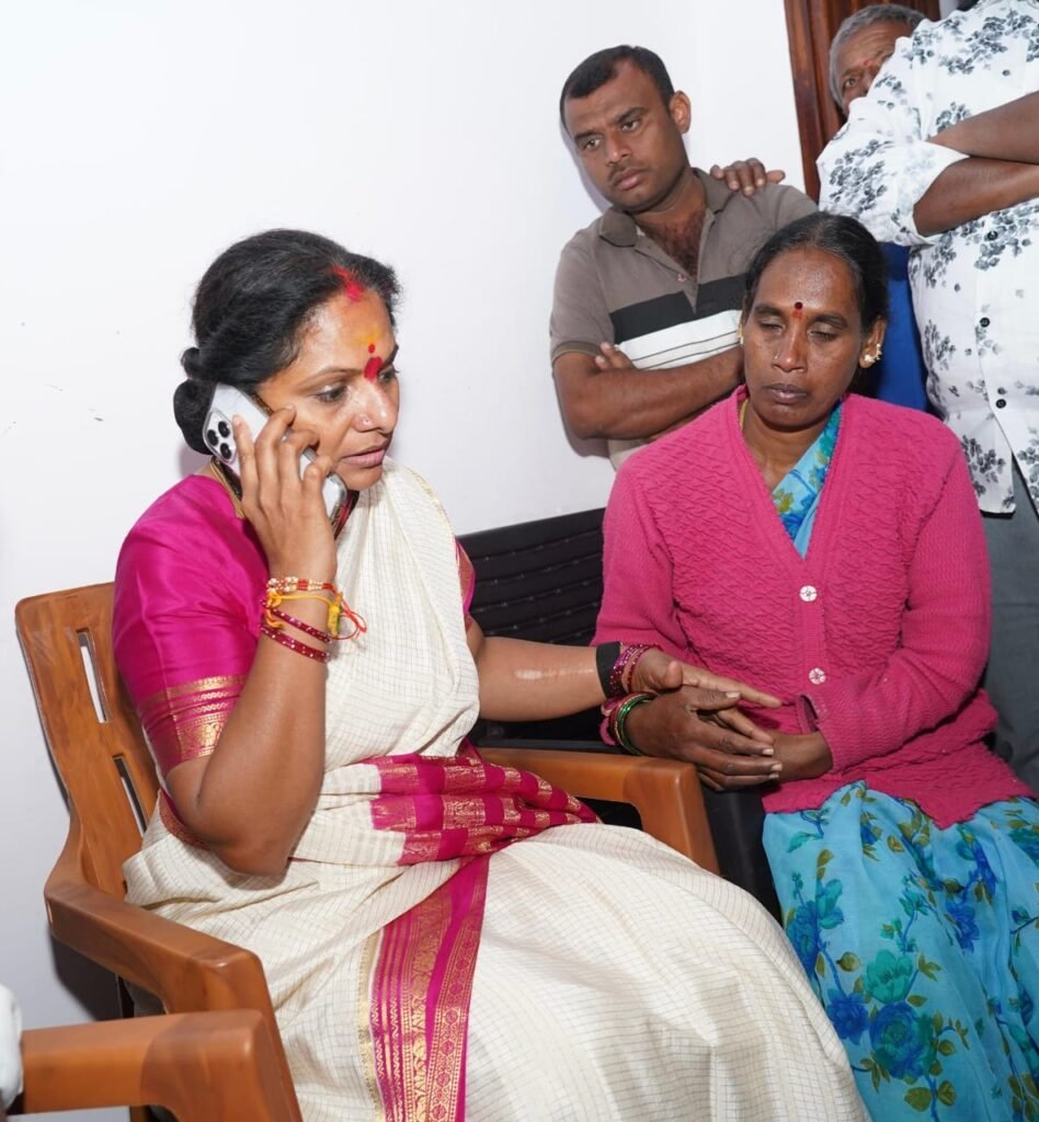 Telangana Jagruti leader Kavitha speaks to company officials over kidnapping