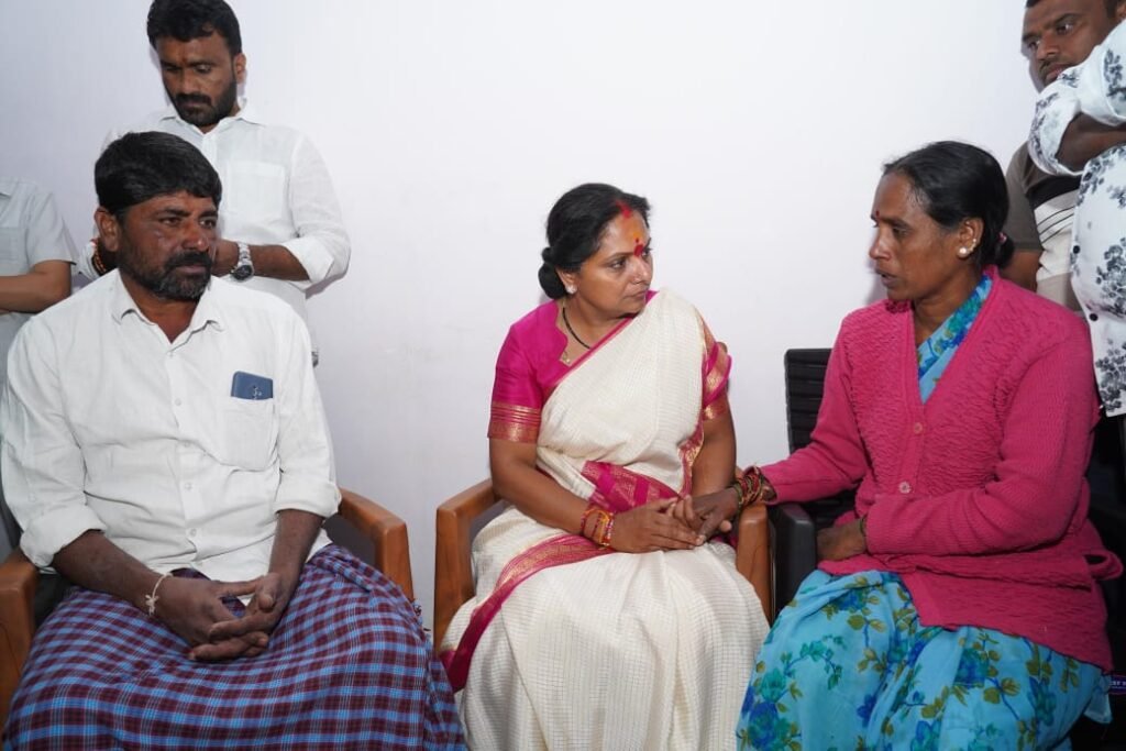 Kalvakuntla Kavitha meets family of Telangana youth kidnapped in South Africa