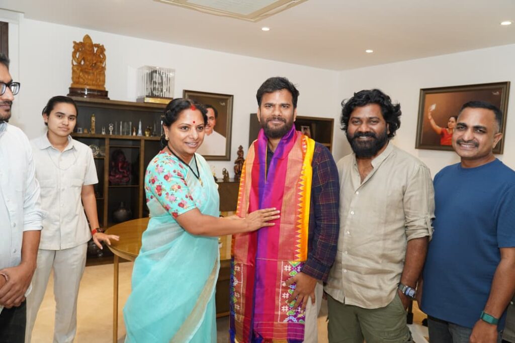 Kalvakuntla Kavitha appreciating the Raju Weds Rambai movie team and encouraging more meaningful Telugu films