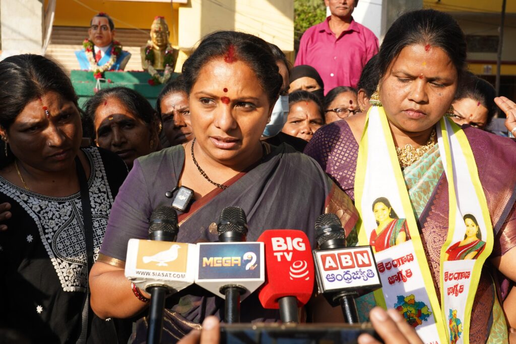 Kavitha speaks on drainage and road issues in Hyderabad localities