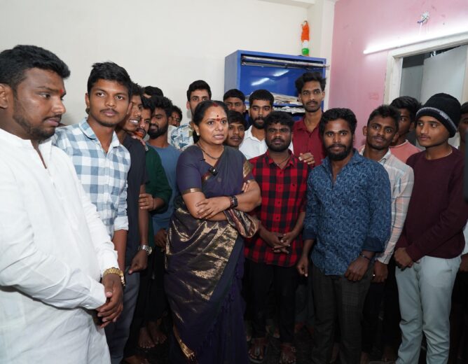 Overcrowded rooms at BC Welfare Boys Hostel highlighted by Kavitha