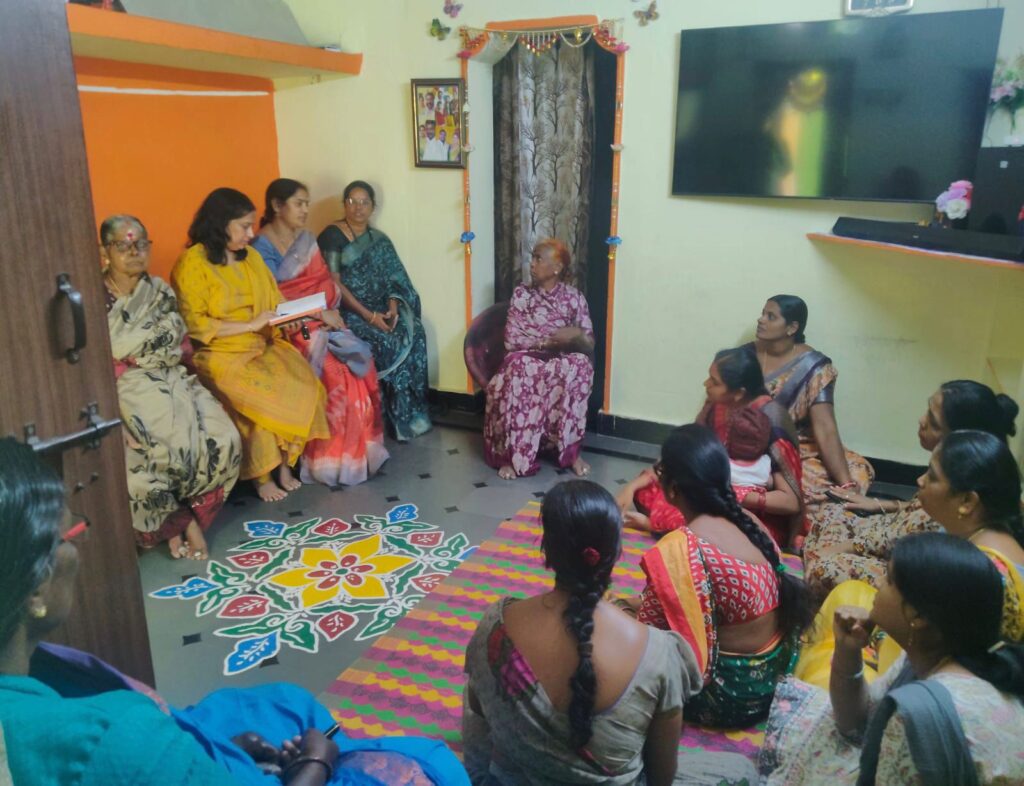 Telangana Jagruthi women team meeting SHG members