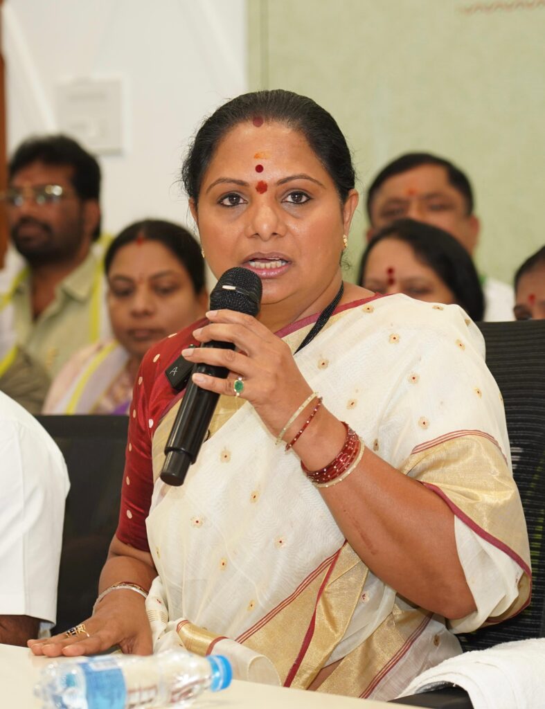 Kalvakuntla Kavitha press meet on BC reservations controversy