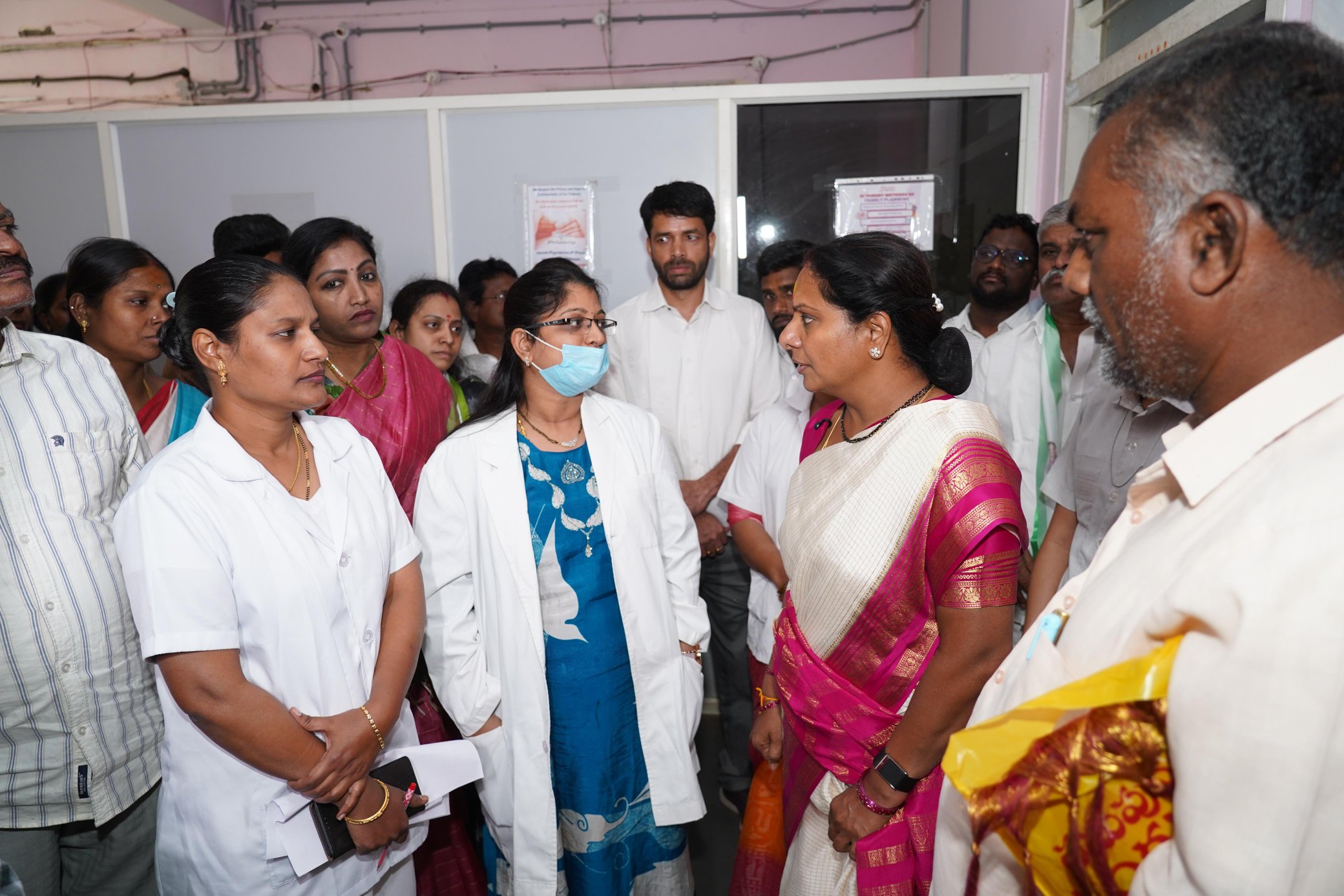 Kalvakuntla Kavitha speaking on 150 credit points rule and nurses minimum wage
