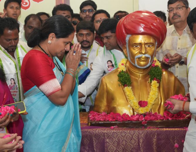 Kavitha demands BC sub-quota in Women Reservation Bill, announces intensified protests inspired by Jyotirao Phule.