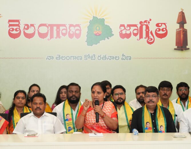 Kavitha attacks Centre over Telangana injustice, irrigation issues and Bandi Bhagirath allegations.