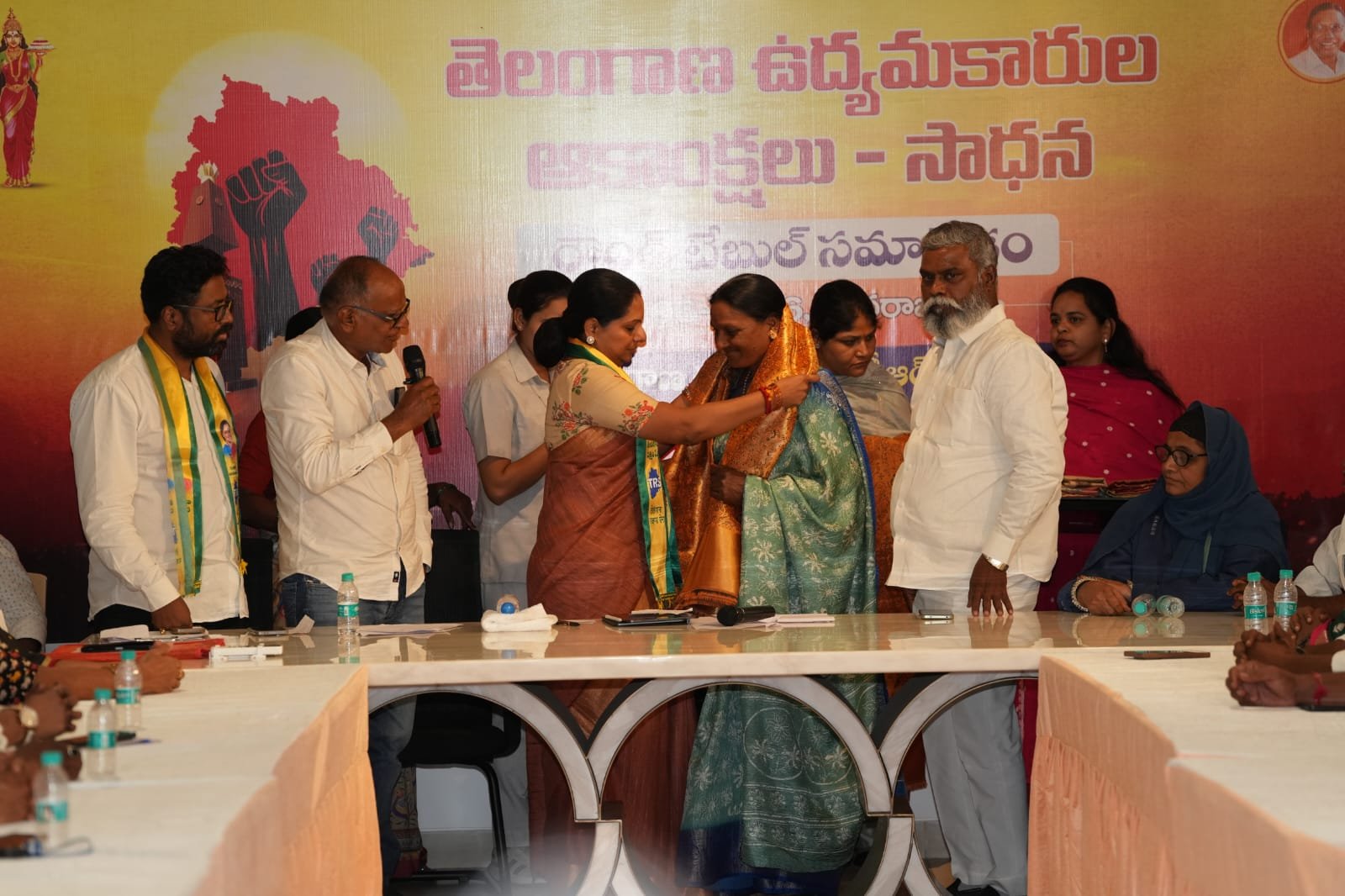 Telangana activists meeting Kalvakuntla Kavitha to demand implementation of election promises ahead of Telangana Formation Day
