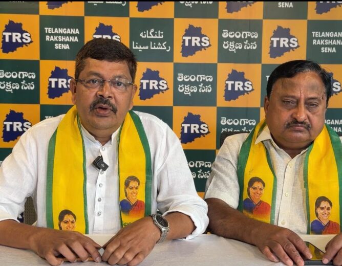 TRS leaders addressing media in Hyderabad demanding an inquiry into police action during Kalvakuntla Kavitha's arrest