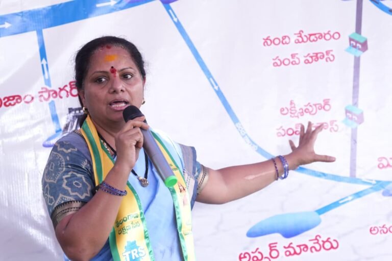 Kalvakuntla Kavitha Demands Cofferdam Before November End